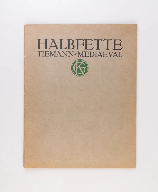 Tiemann-Mediaeval Halbfette [Type specimen book]
