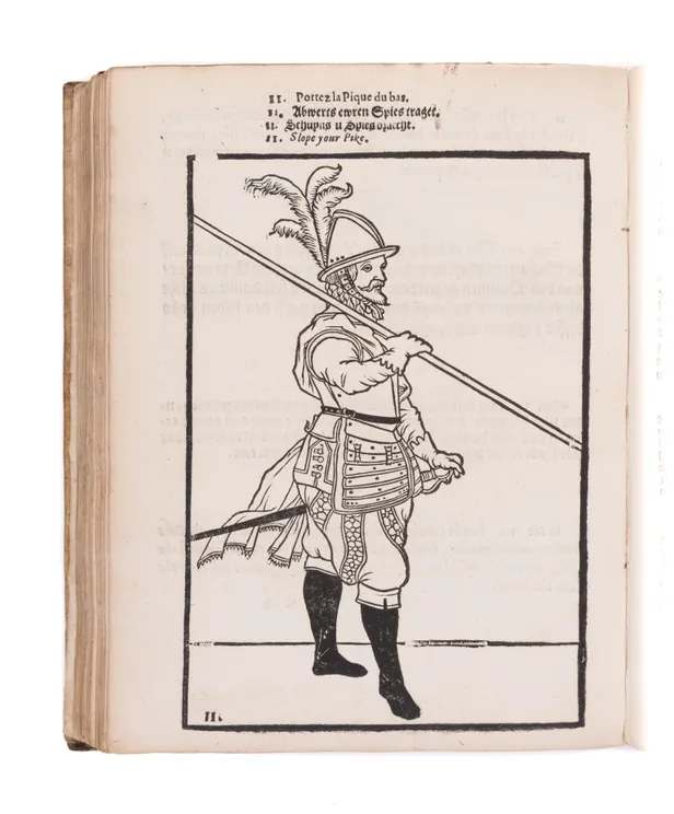 Maniement d'armes d'arquebuses, mousquets, & picques Selon l'ordre de monseig. le Prince Maurice, Pr. d'Orange, Comte de Nassau...Wapen-handelinghe van roers, musquetten, en spiessen... The exercise of armes for calivres, muskettes, and pikes... Waffen ha