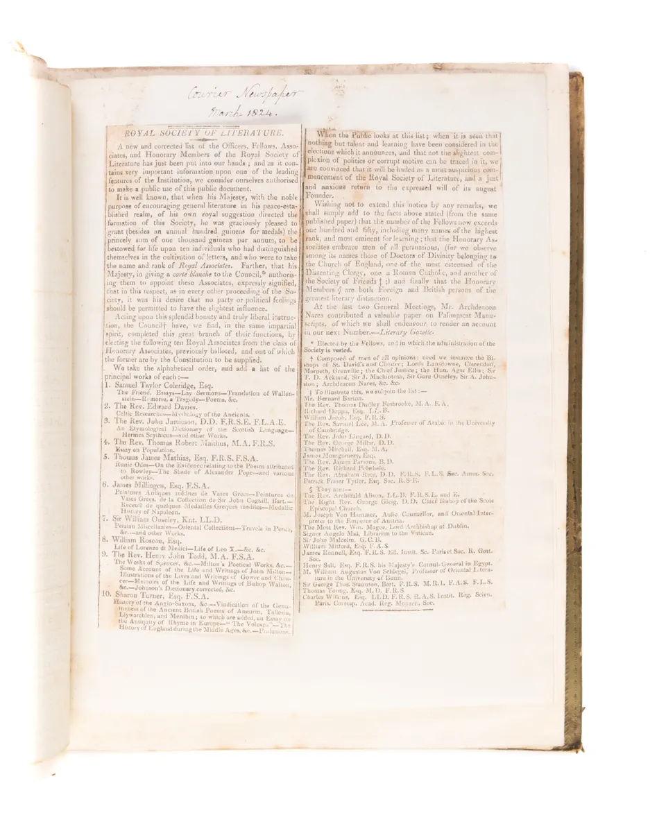 [Archive of documents, letters ephemera, and publications concerning the first years of the Royal Horticultural Society]