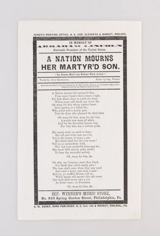 A Nation Mourns Her Martyr'd Son.