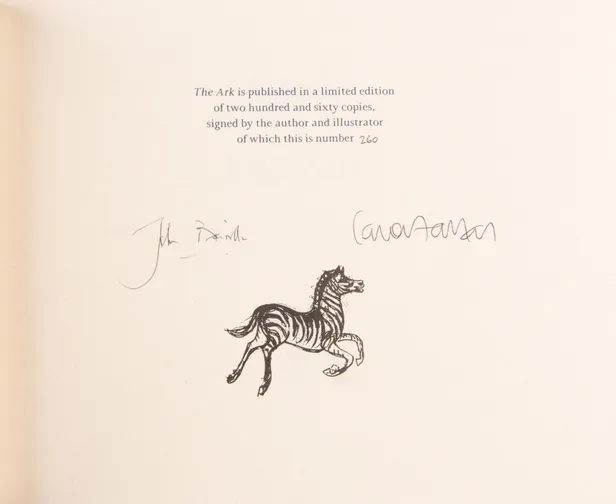 The Ark. Hand-coloured illustrations by Conor Fallon.