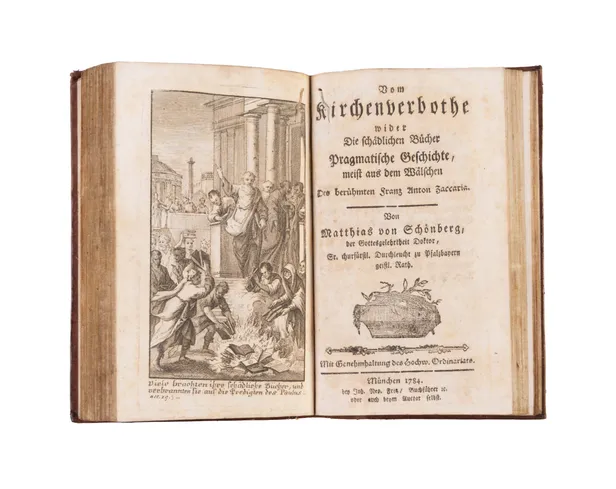 Vom widrigen und glücklichen Schicksale des Menschen auf Erde. Munich: Johann Nepomuck Fritz, 1782. (with:) Vom Kirchenverbothe wider Die schädlichen Bücher.