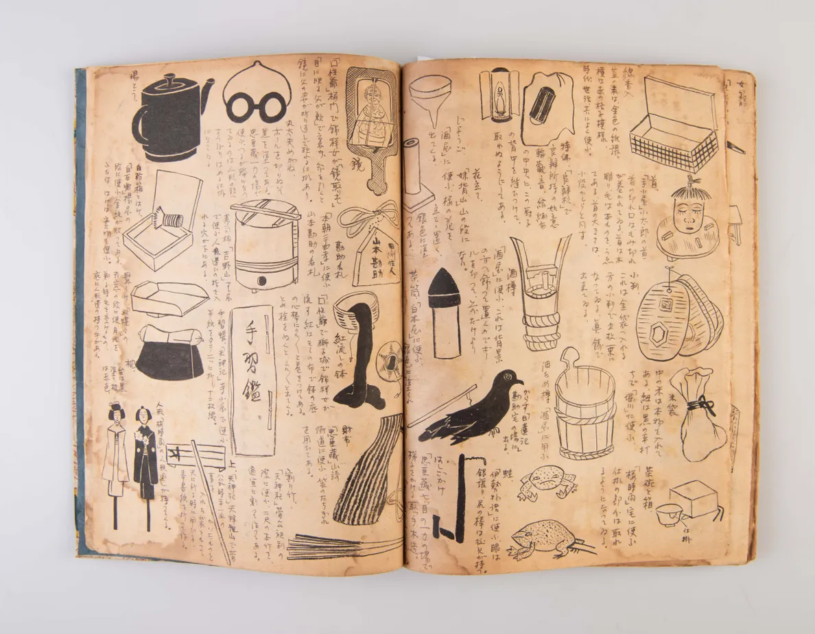 Manuscript for Bunraku ningyo zufu [Illustrated book of Bunraku Puppets].