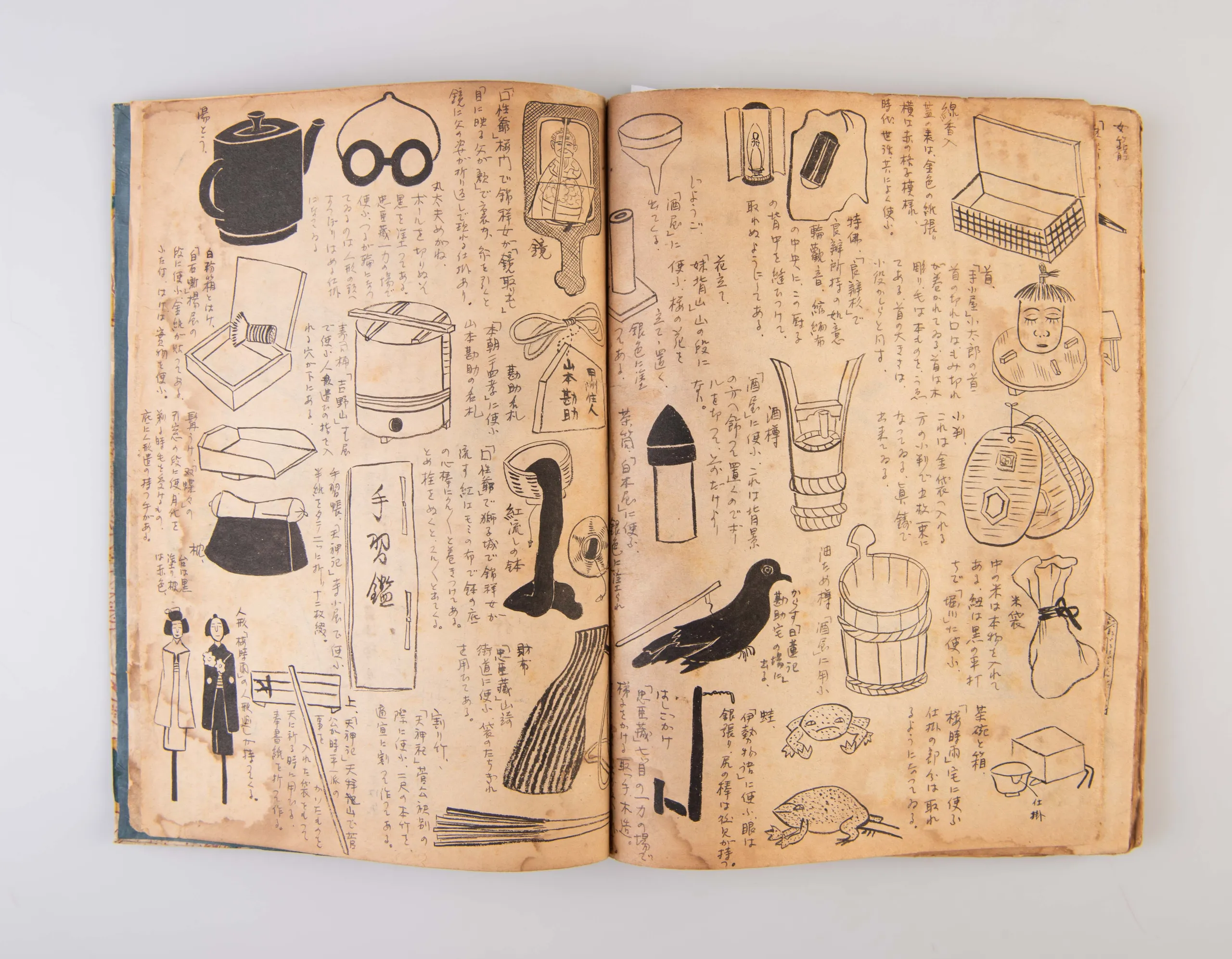 Manuscript for Bunraku ningyo zufu [Illustrated book of Bunraku Puppets].