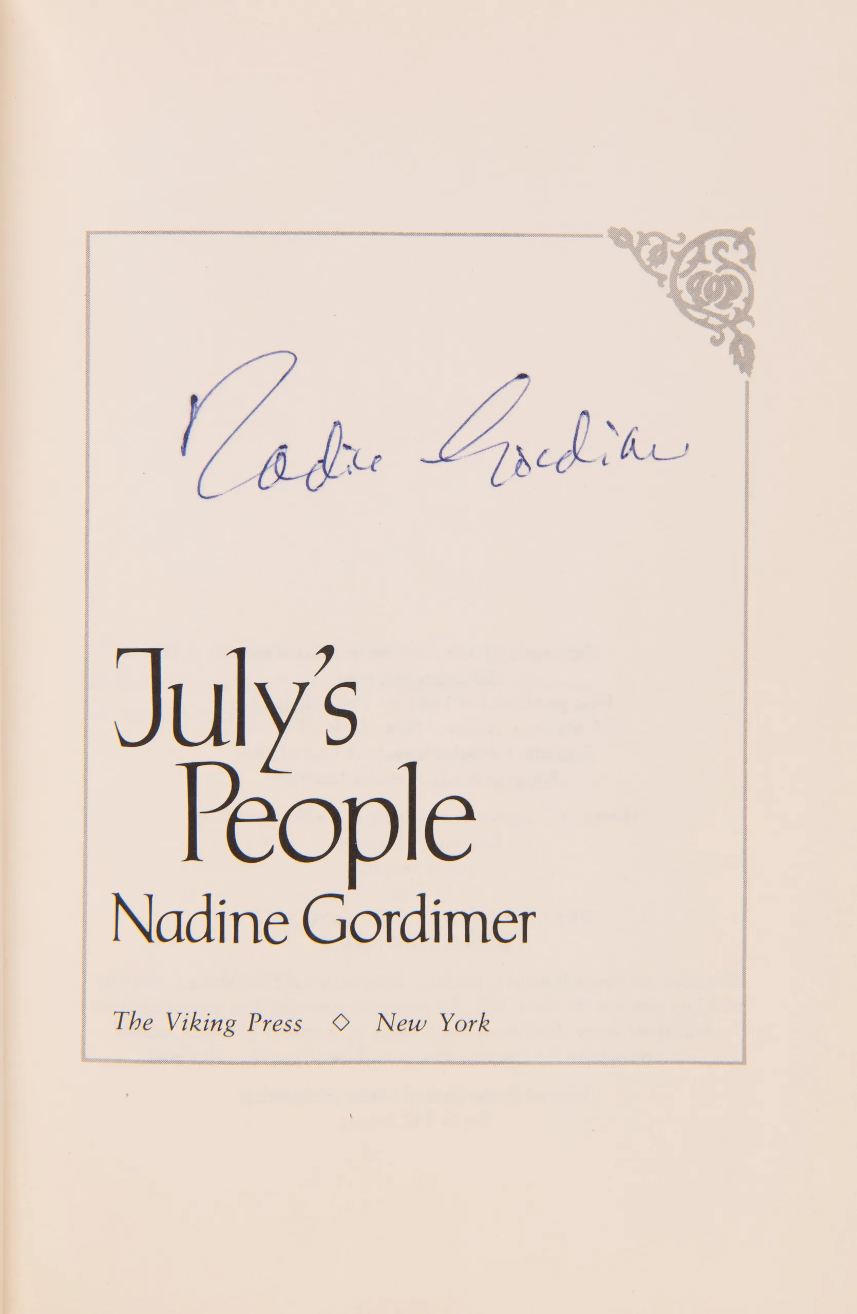 July's People.