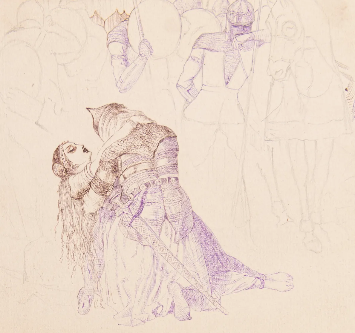 Album of whimsical drawings, late 19th century,
