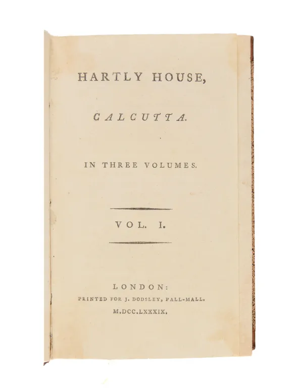 Hartly House, Calcutta. In Three Volumes.