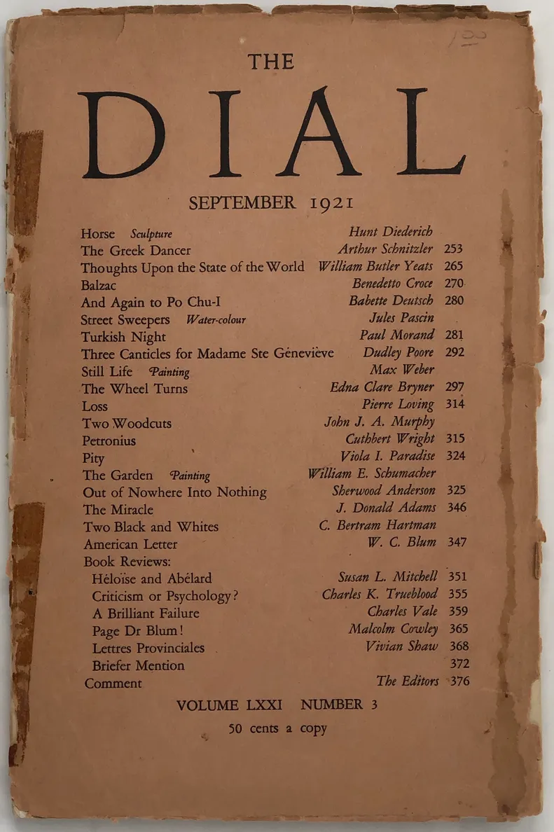 The Dial. Volume LXXI, No. 3.