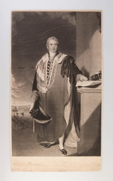 The Right Honourable William Pitt Lord Amherst, Governor General of India. From a Picture by Sir Thomas Lawrence painted for the British Factory at Canton, upon his Lordship’s return from his Embassy to China.