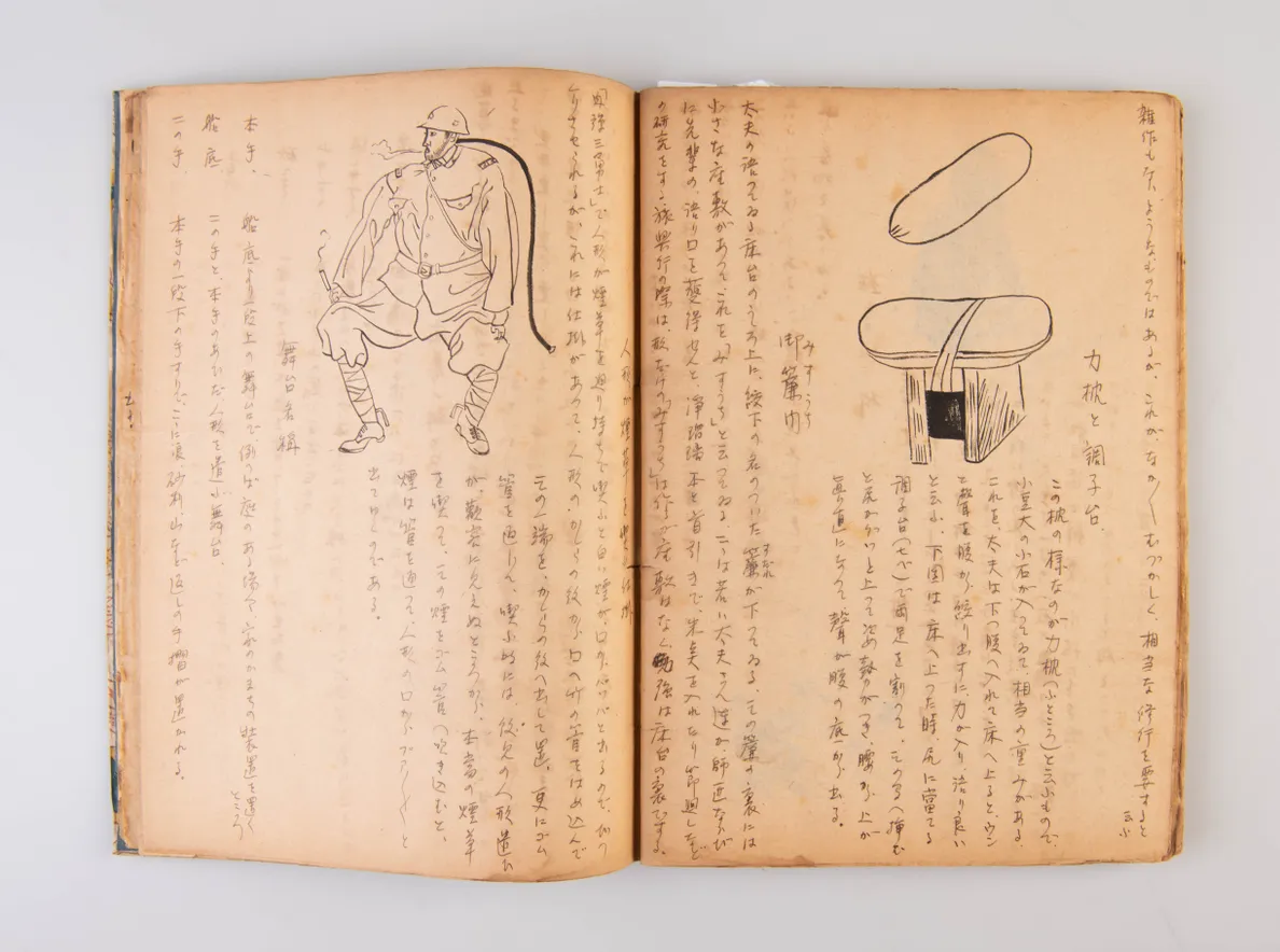 Manuscript for Bunraku ningyo zufu [Illustrated book of Bunraku Puppets].