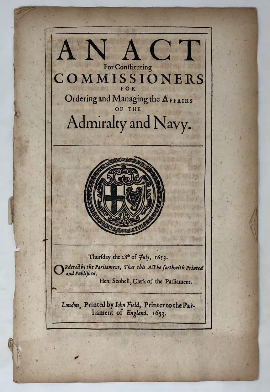 An Act for Constituting Commissioners for Ordering and Managing the Affairs of the Admiralty and Navy.