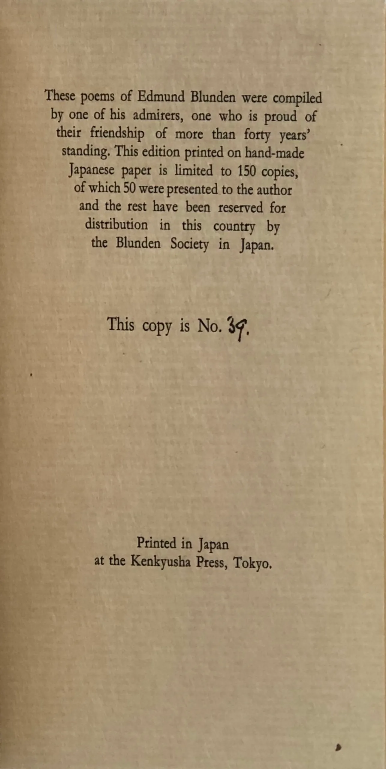 Poems of Japan. Hitherto uncollected and mostly unprinted.