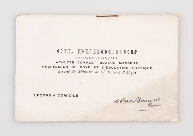 [Promotional Booklet for a Black Athlete and Boxing Teacher in France.]
