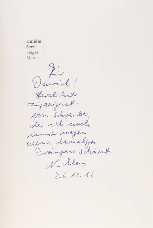 Dunkle Seele. Feiges Maul. Wie Skandalös undKomisch sich die Deutschen beim Entnazifizieren reinwaschen.