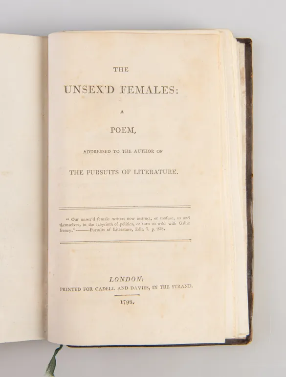 The Unsex’d Females: a Poem,