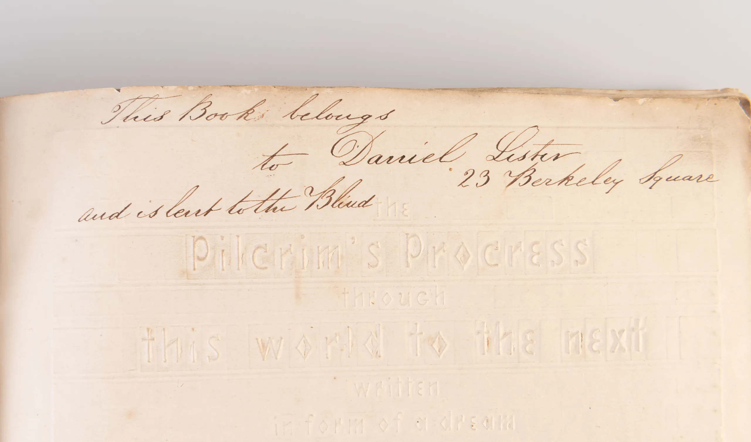 The Pilgrim's Progress through this world to the next written in form of a dream.