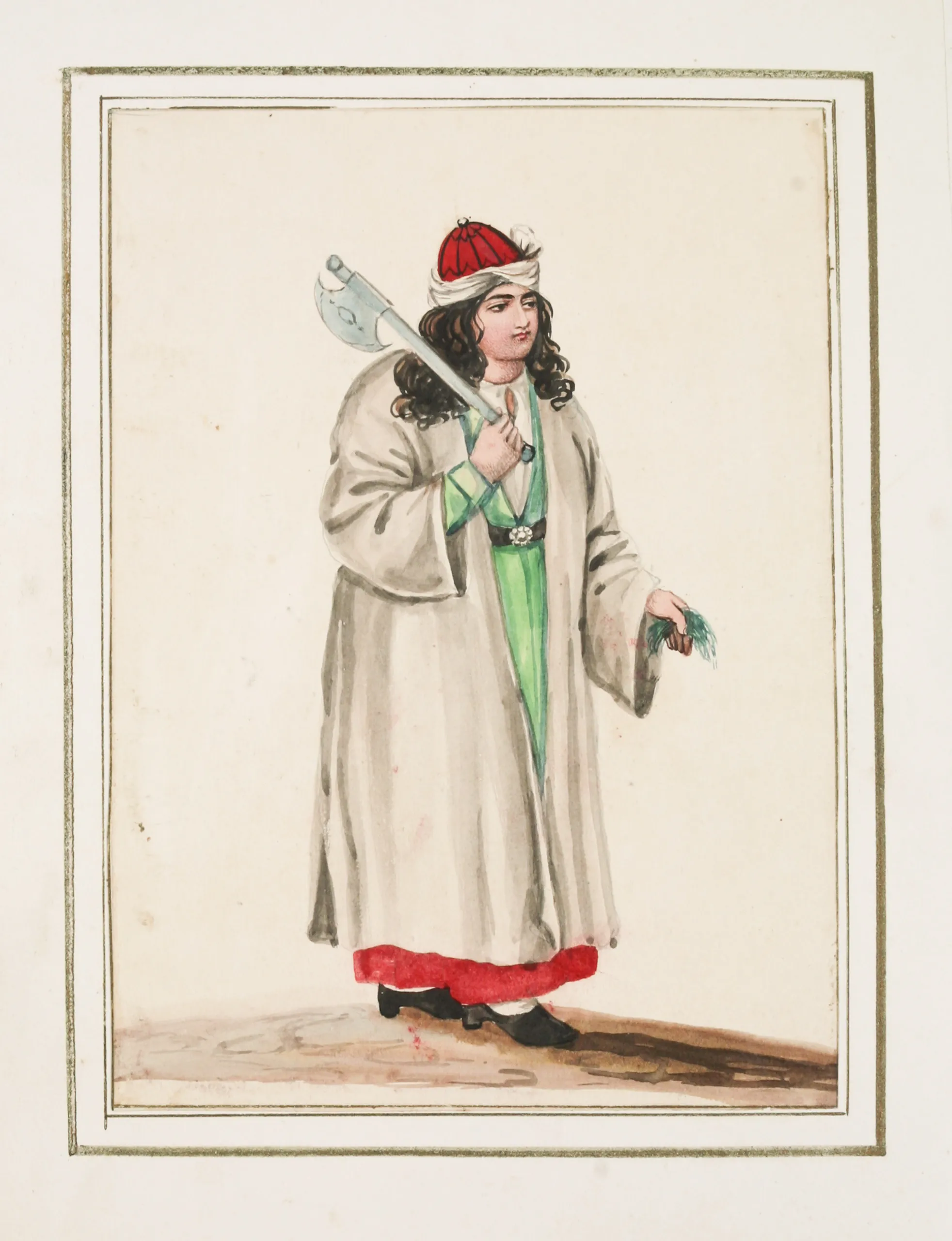 [An album of twenty-eight watercolours depicting Qajar tradespeople.]
