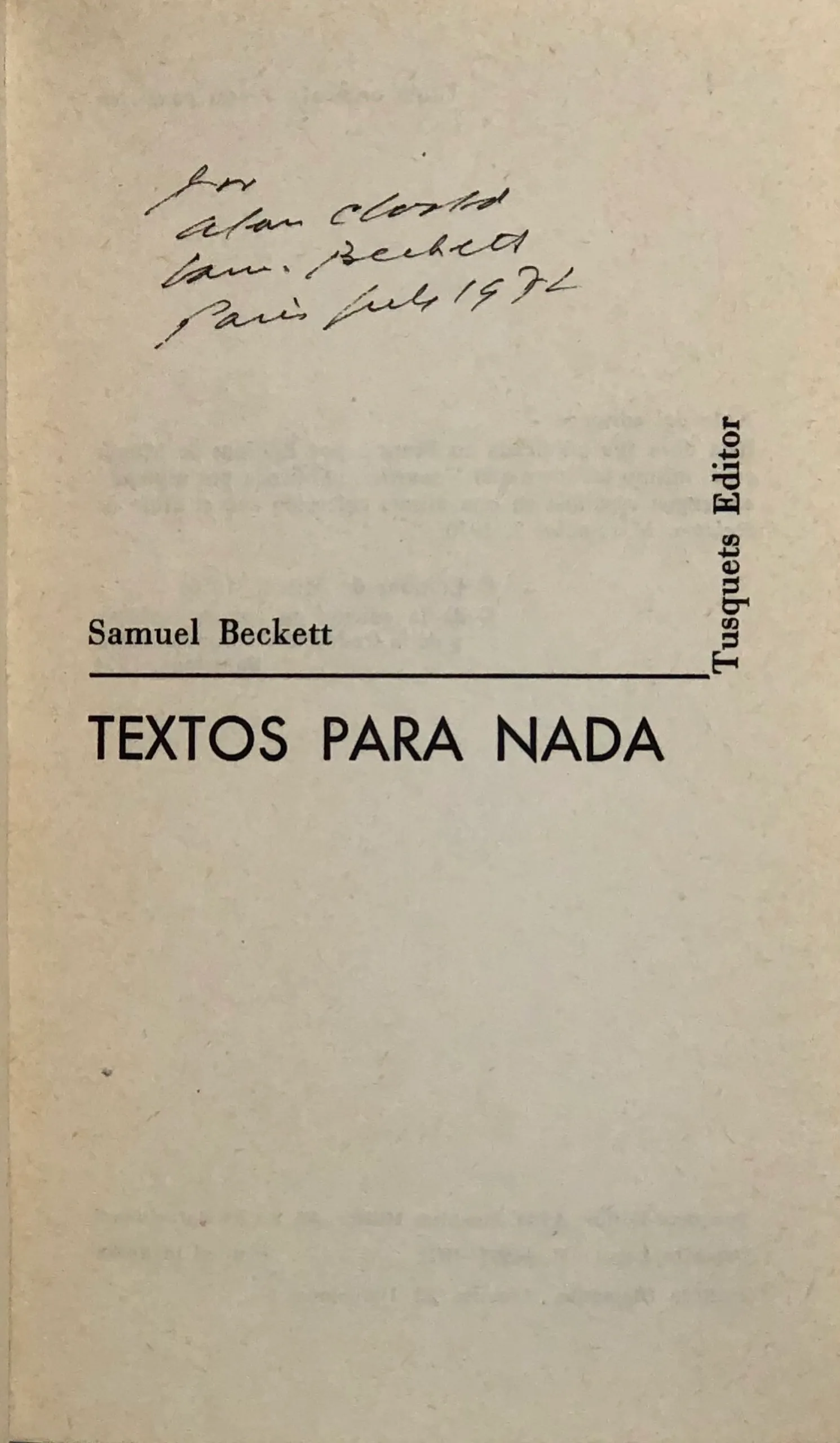 Textos Para Nada.