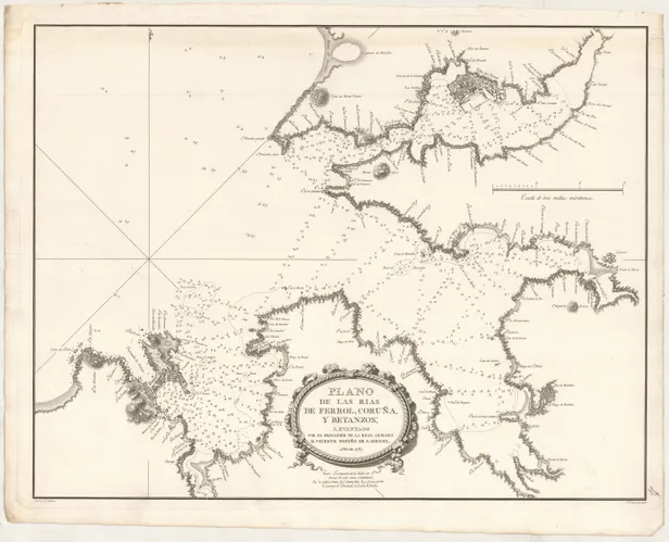 Plano de las Rias de Ferrol, Coruña, y Betanzos; ...