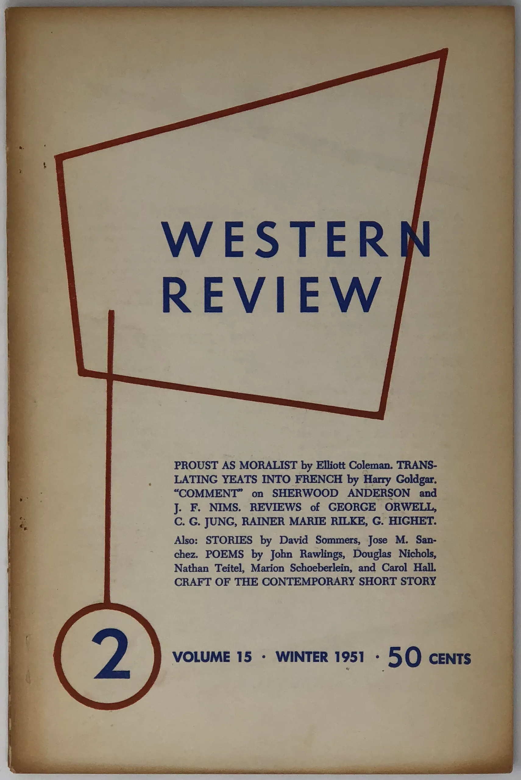 Yeats and the Black Centaur in France. [in] The Western Review. Volume 15, No. 2.