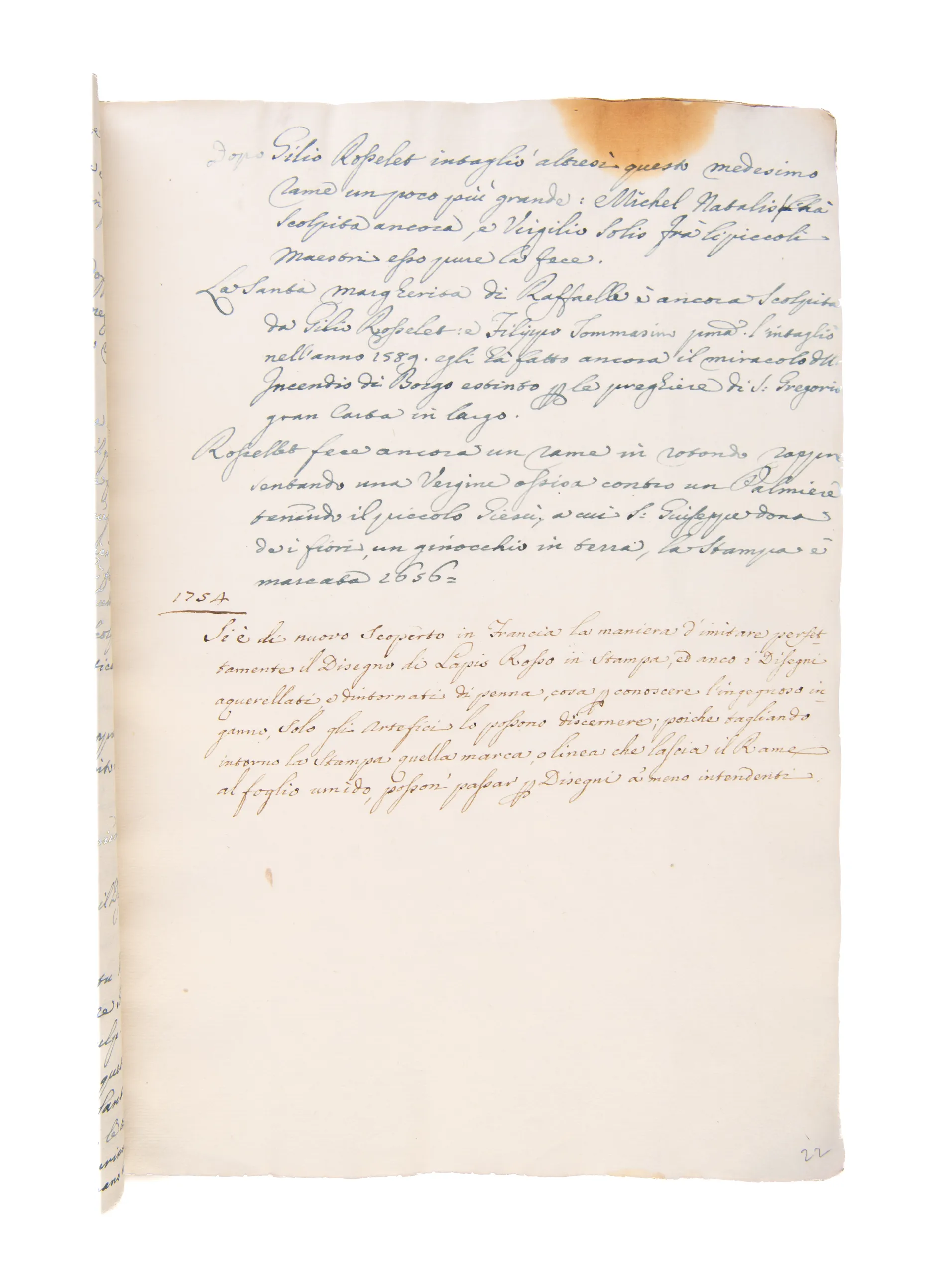 [Manuscript on paper] Trattato della noblissima arte (calcografica) incisoria