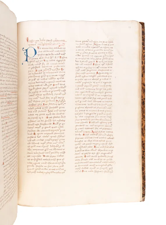 Meditations and sermons on the Passion of Christ, in Latin with a few words in German, rubricated manuscript on paper
[West(?) Germany; 15th century, c. 1475–85]