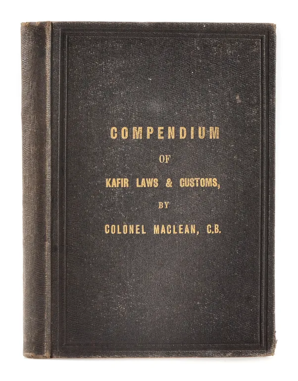 A Compendium of Kafir Laws & Customs,