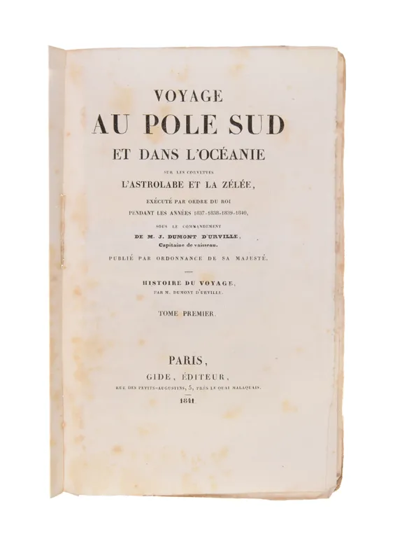 Voyage au Pole Sud et dans l'Océanie