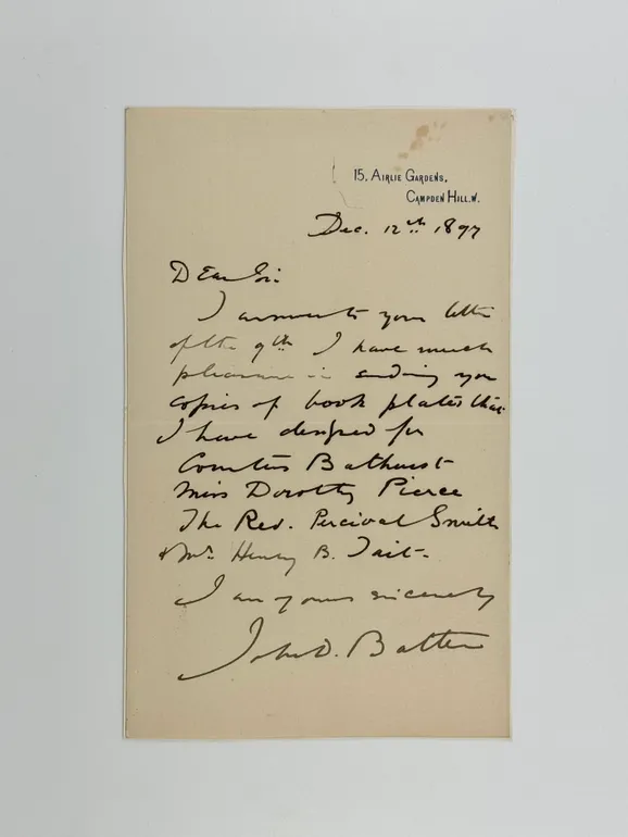Autograph Letter Signed
