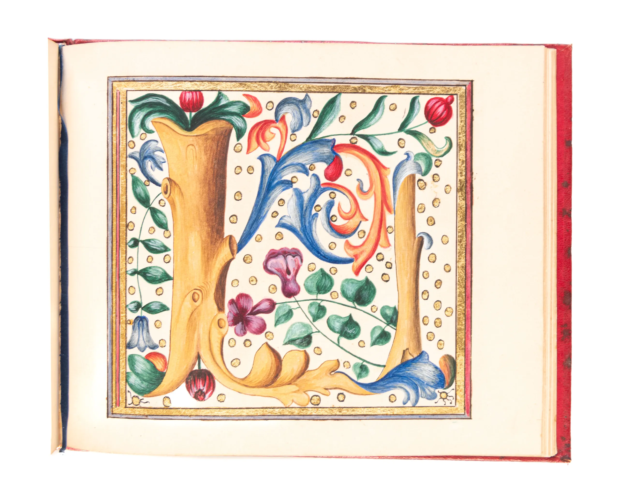 A suite of large neo-gothic illuminated initials.
[France, c. 1840-60?]