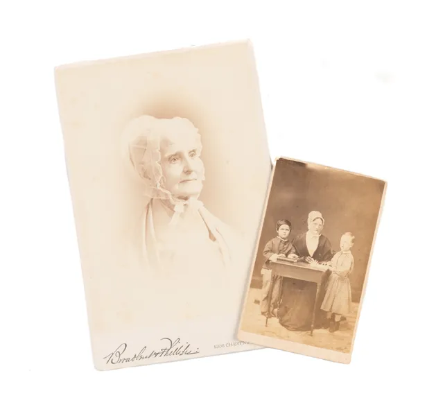 Two cabinet card photographs.