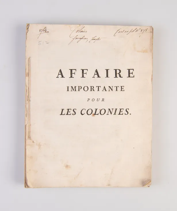 Affaire importante pour les Colonies.