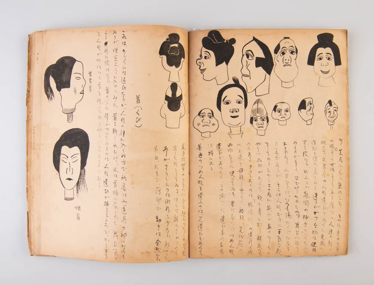 Manuscript for Bunraku ningyo zufu [Illustrated book of Bunraku Puppets].