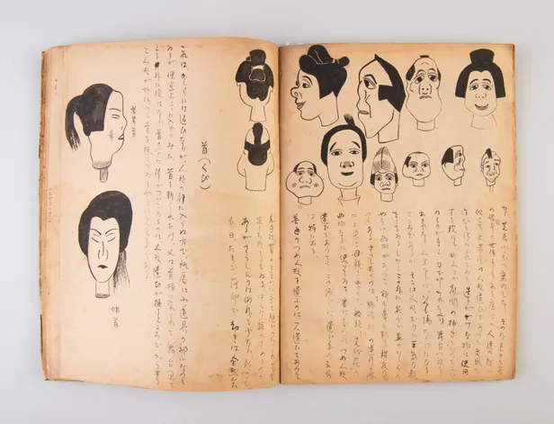 Manuscript for Bunraku ningyo zufu [Illustrated book of Bunraku Puppets].