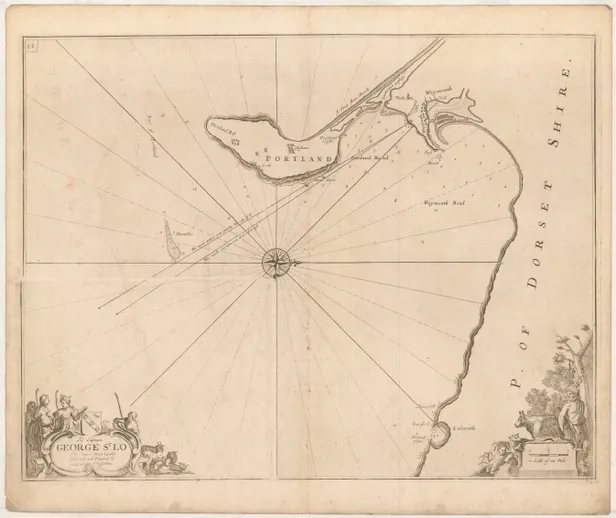 [Untitled Chart of Portland Bill and Weymouth Bay]
