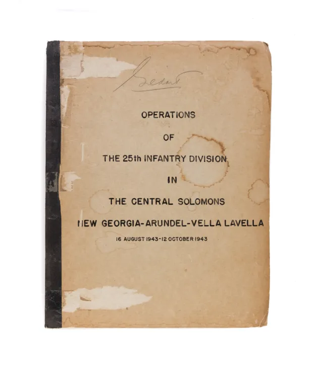 Operations of the 25th Infantry in the Central Solomons: New Georgia - Arundel - Vella Lavella.