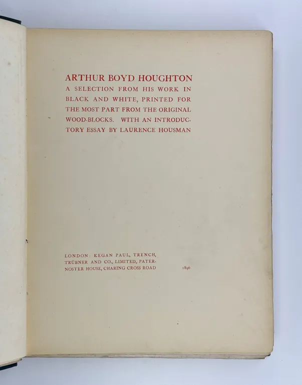 Arthur Boyd Houghton. A Selection of His Work in Black and White,