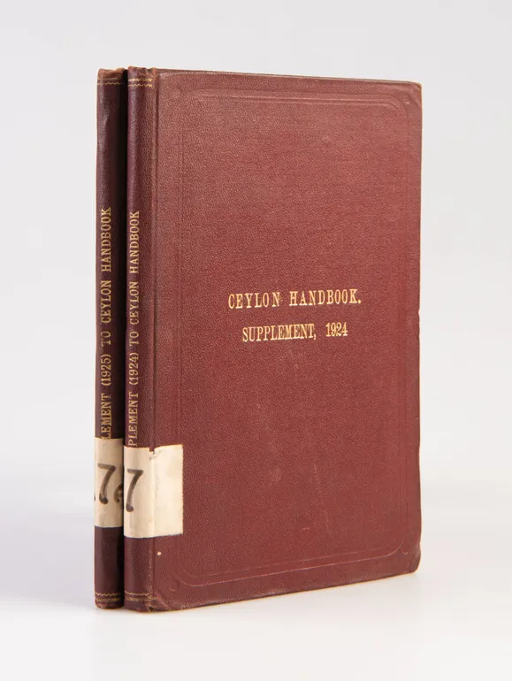 Supplement to the Handbook of commercial and General Information for Ceylon, 1922.