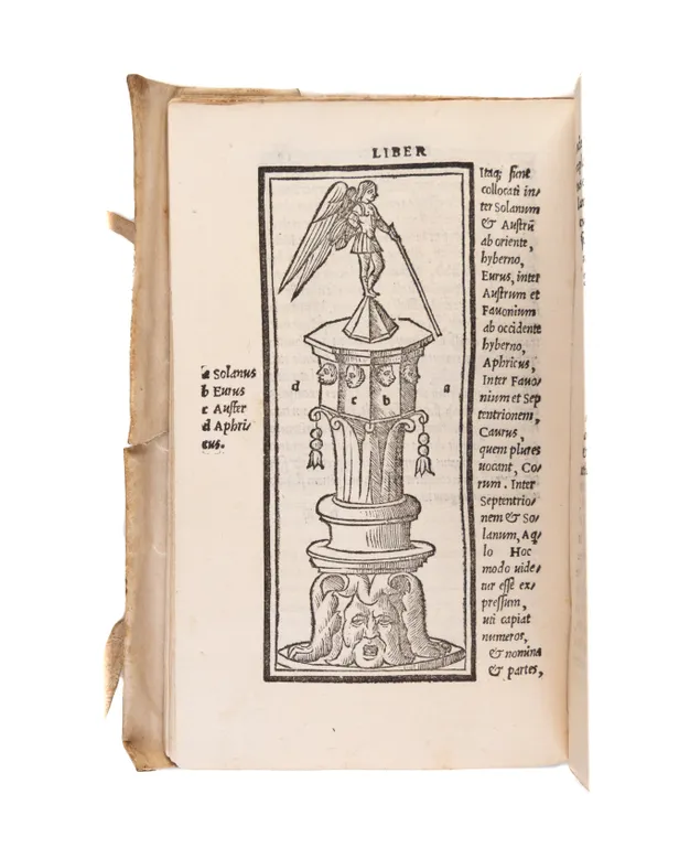 De architectura libri decem nuper maxima diligentia castigati atque excusi, additis, Iulij Frontini De aqueductibus libris propter materiae affinitatem.
 
Florence, Heirs of Filippo I Giunta, 6 November 1522
