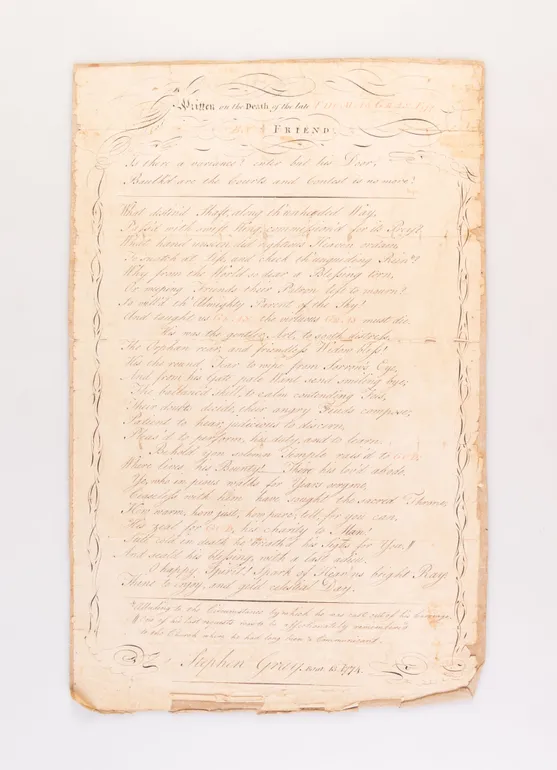 Written on the Death of the Late Thomas Gray, Esq.