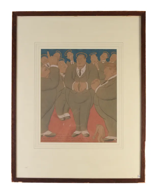 Miniature Design for a colossal fresco commemorating the International Advertising Convention (Wembley, July 1924) and the truly wonderful torrents of cant and bunkum that were outpoured from it.