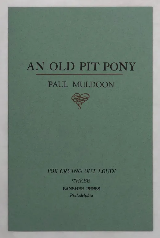 An Old Pit Pony.