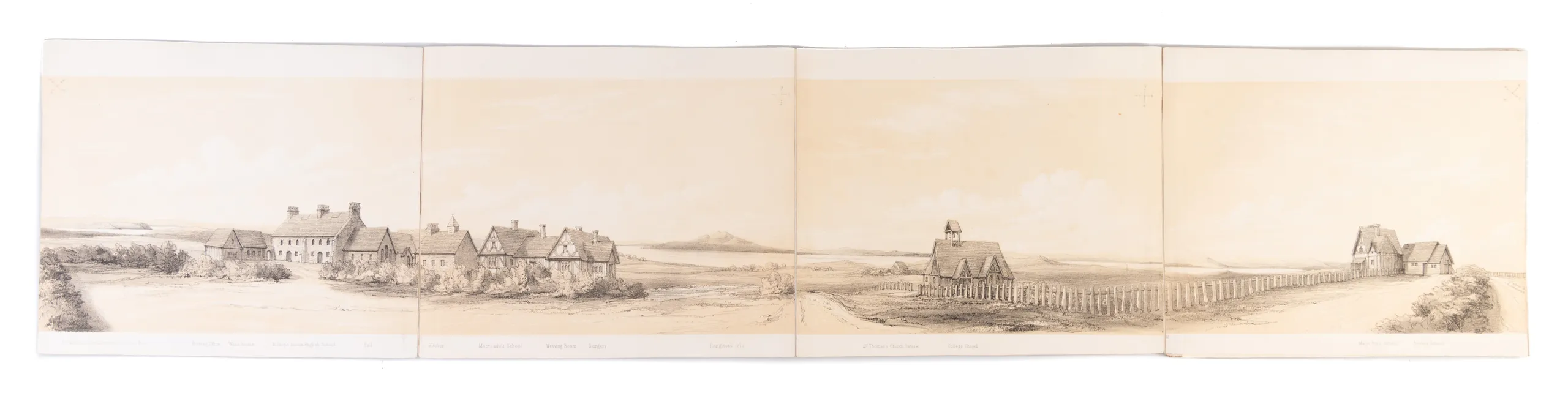 [Folding Panorama of St. John's College Tamaki Auckland.]