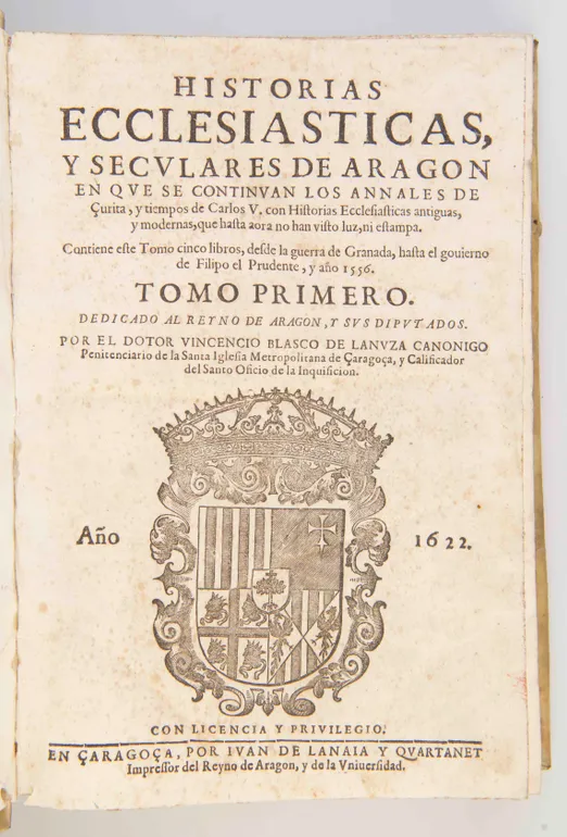 Historias Ecclesiasticas, y Seculares de Aragon