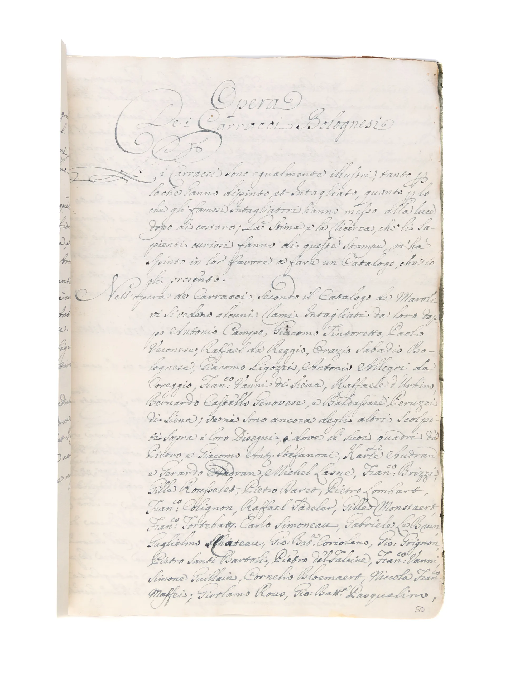 [Manuscript on paper] Trattato della noblissima arte (calcografica) incisoria