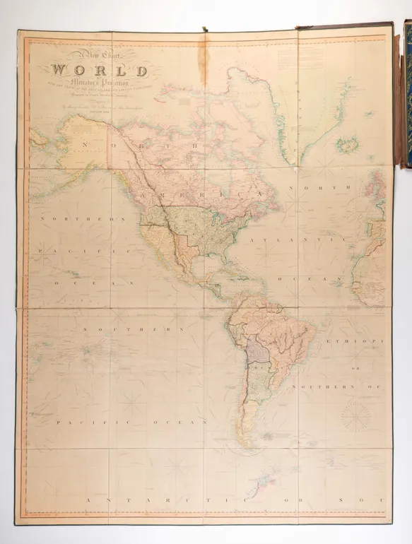 A New Chart of the World on Mercator's Projection with the tracks of the most celebrated & recent navigators.