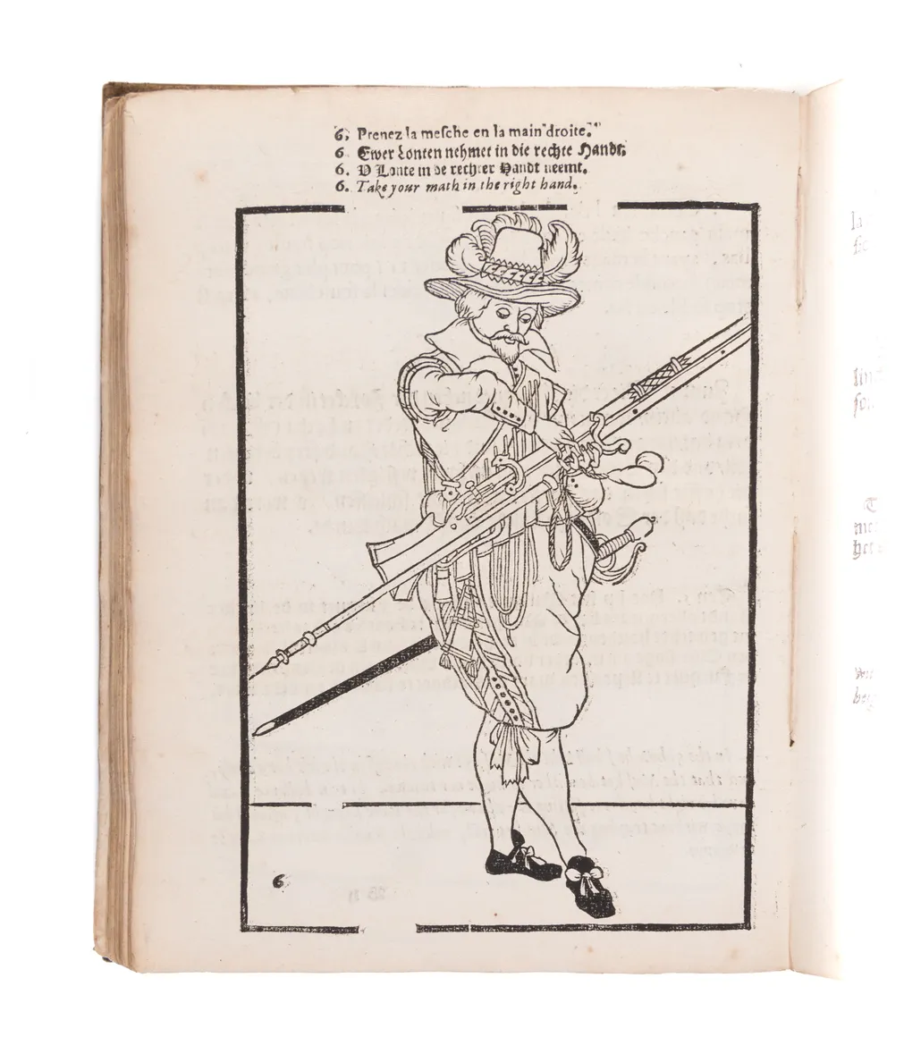 Maniement d'armes d'arquebuses, mousquets, & picques Selon l'ordre de monseig. le Prince Maurice, Pr. d'Orange, Comte de Nassau...Wapen-handelinghe van roers, musquetten, en spiessen... The exercise of armes for calivres, muskettes, and pikes... Waffen ha