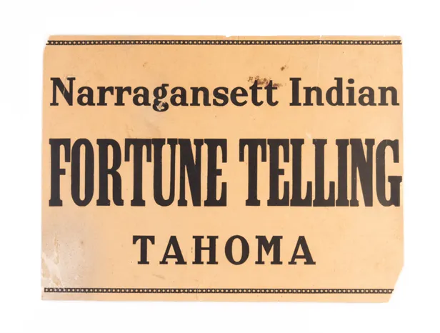 Narragansett Indian Fortune Telling.