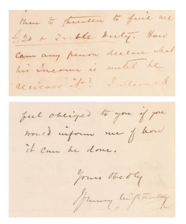 ALS to Charles Maguire concerning income tax.