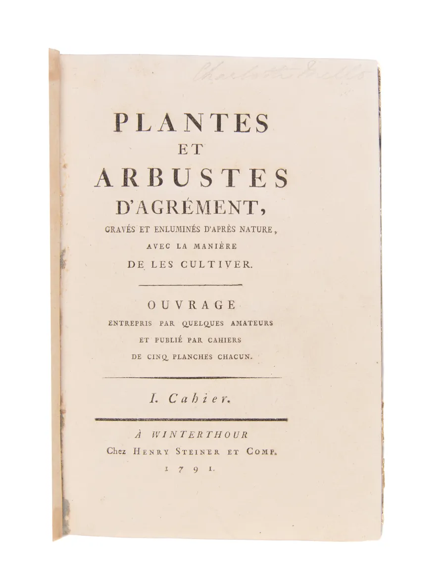 Plantes et arbustes d'agrément, gravés et enluminés d'après nature, avec la manière de les cultiver.
